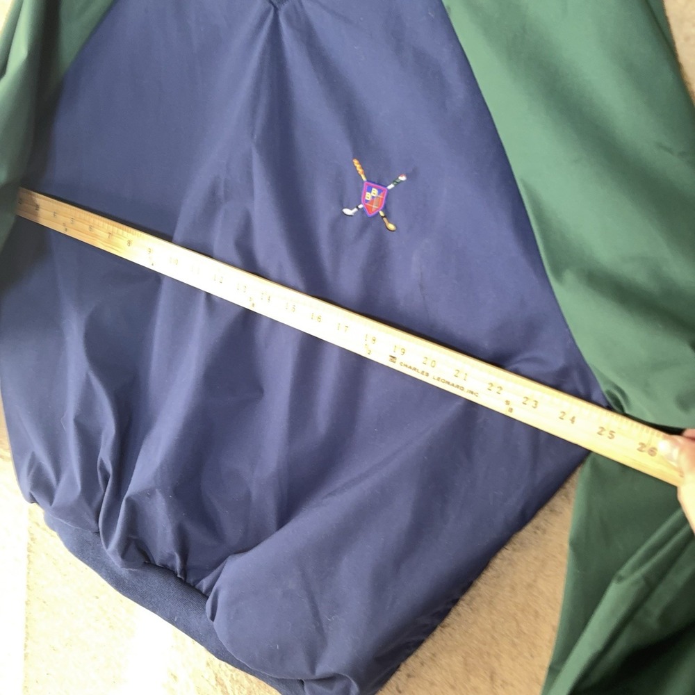 Vintage Bugle Boy Windbreaker Pullover Mens Sz M Blue Crest Logo Pockets 90s - Picture 8 of 8